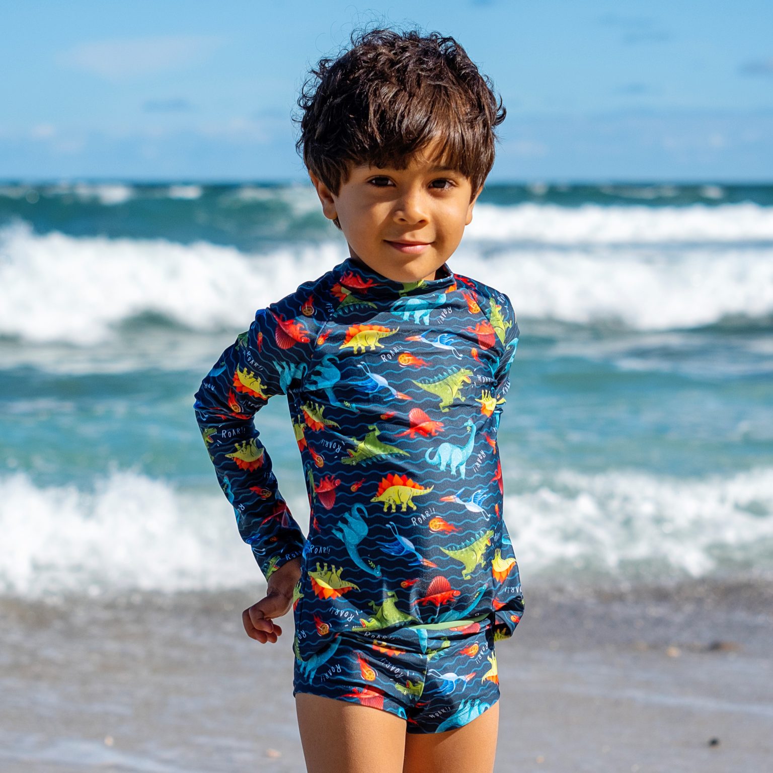 Boys UV rash vests long sleeves second skin- Just jump