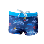 Fish patterened swimming trunks for kids