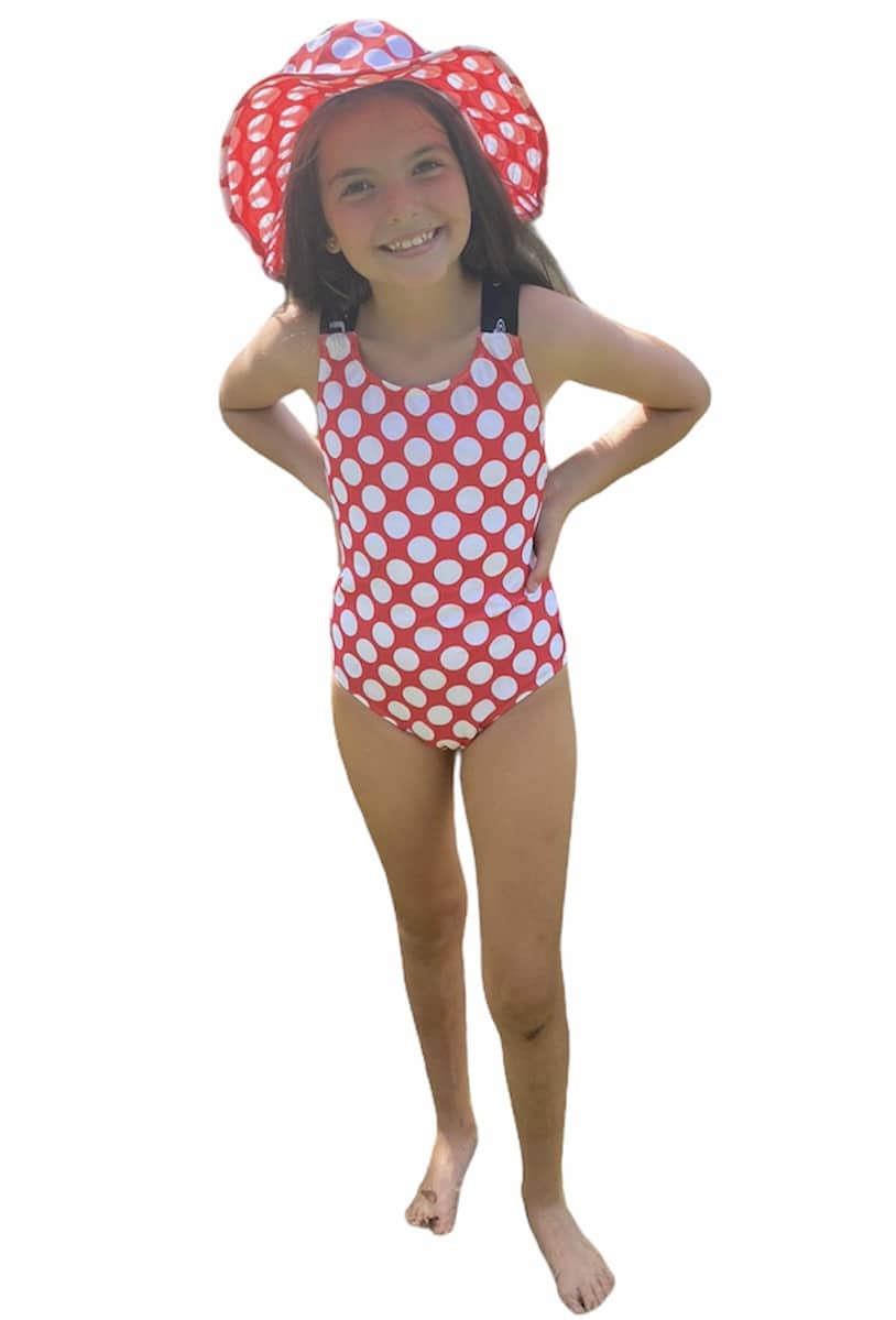 Girls Polka Dot One Piece Swimsuit