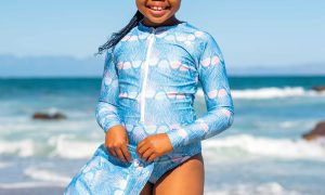 UV long sleeve one piece zip up swimsuit just jump