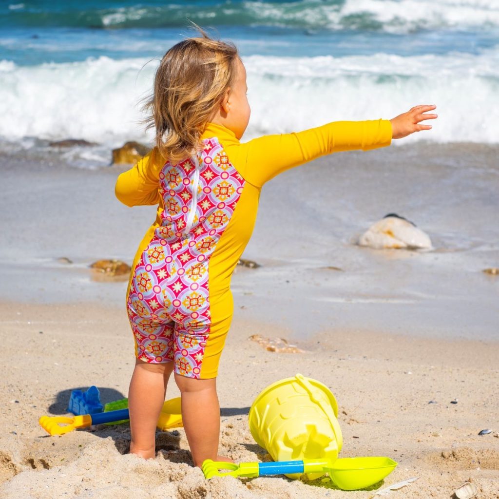 Girls Long Sleeve Swimming Suit | Just Jump