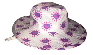 Hearts Wide Brimmed Hat