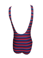 Ladies Low Back One Piece Costume Stripes