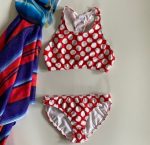 Ladies Trackini Red and White Polka Dots